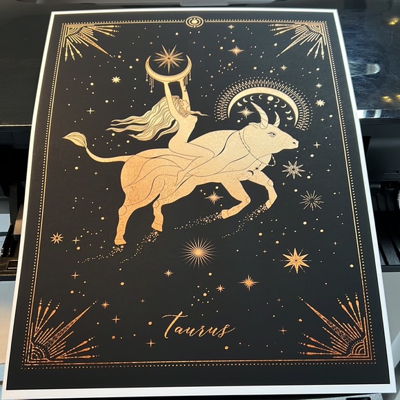 Taurus Wall Art Celestial Zodiac Print Poster Unframed - Picture 7 of 16